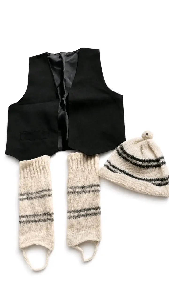 Conjunto de Chaleco y Accesorios de Lana para Niño
