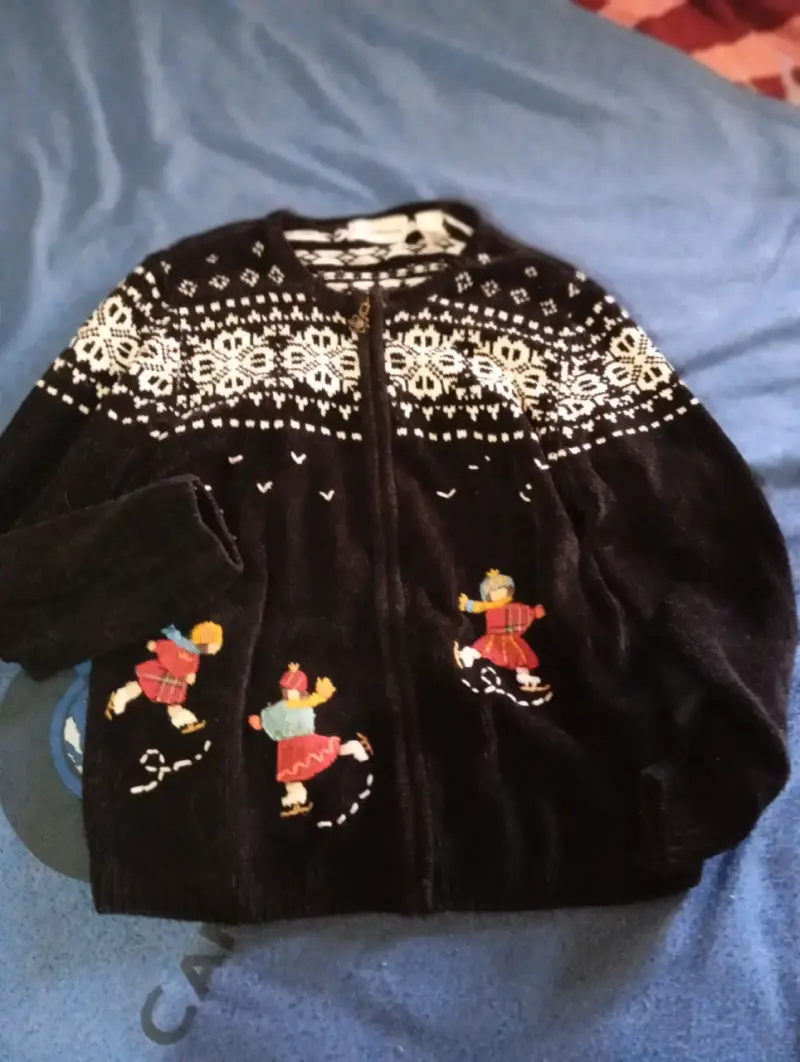 Chaleco de lana con diseño invernal - 1