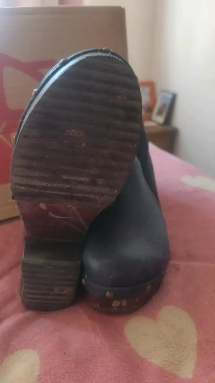 Botines de cuero azul con plataforma Kebba - 3