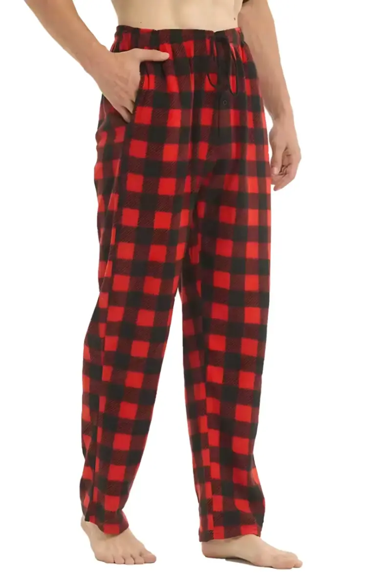 Pantalones de pijama a cuadros rojos y negros - 2
