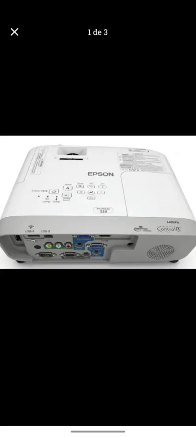 Proyector Epson PowerLite S39 + Telón Retráctil - miniatura 1