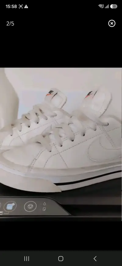 Zapatillas blancas Nike court  N35/5 - miniatura 1