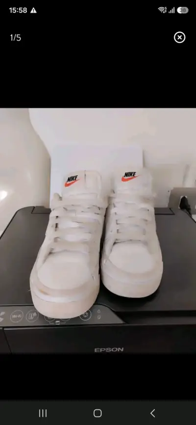 Zapatillas blancas Nike court  N35/5 - miniatura 2