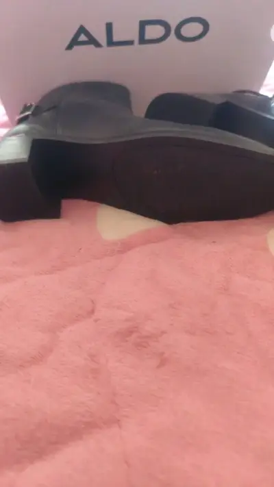 Botines de cuero negro Aldo para mujer - miniatura 4