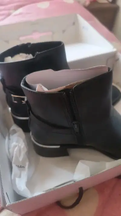 Botines de cuero negro Aldo para mujer - miniatura 5