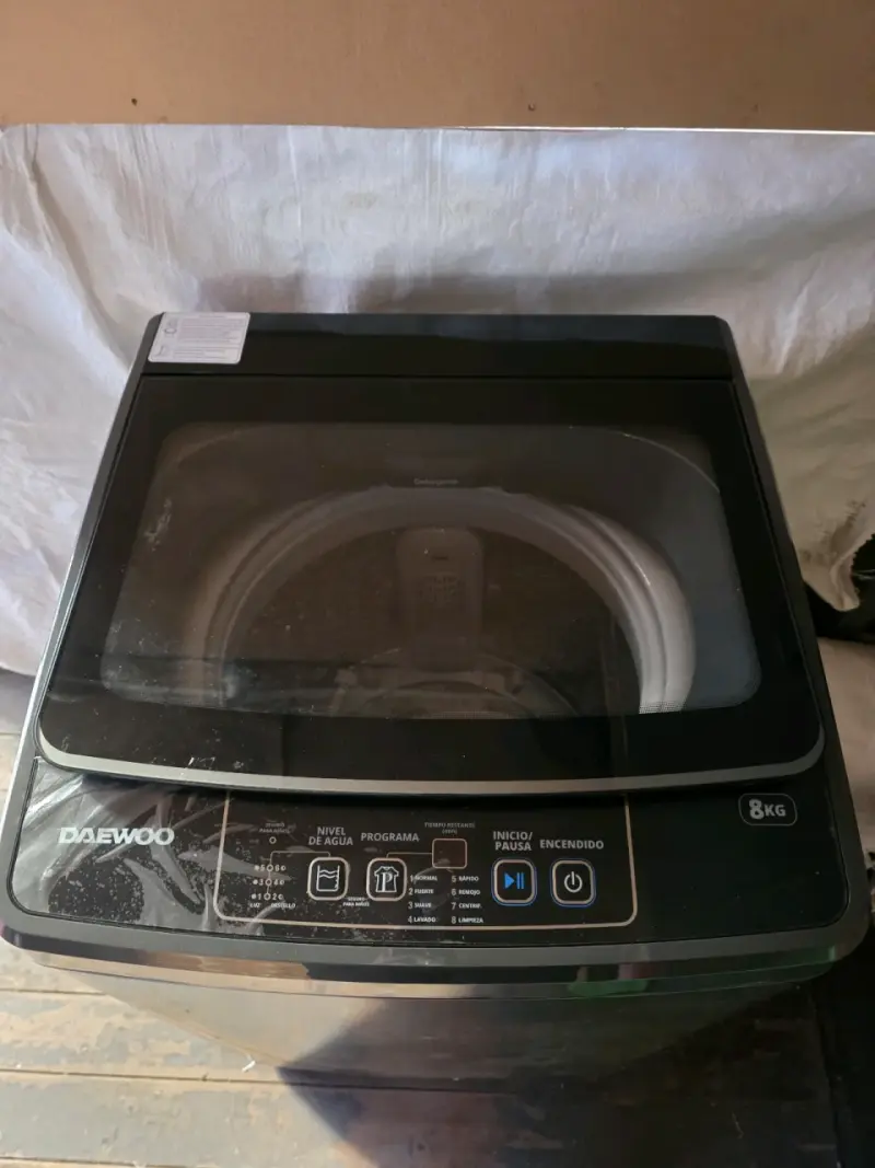 Lavadora Daewoo 8kg carga superior gris - 3