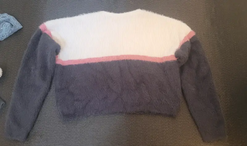 Suéter de lana tricolor para mujer - 2