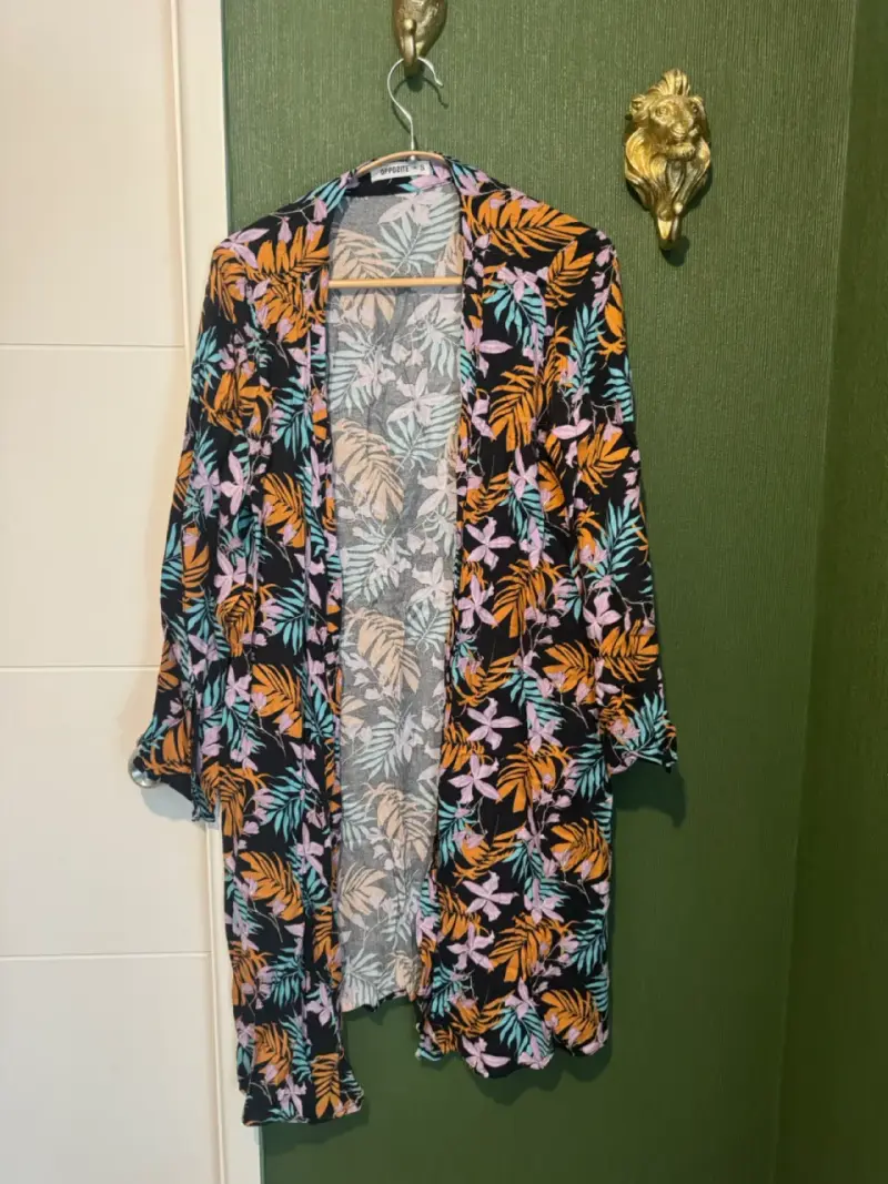 Kimono floral multicolor Opposite talla S - 1