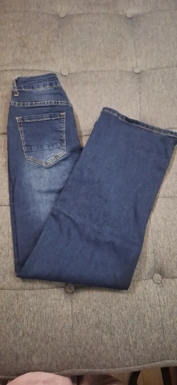 Jeans de mezclilla azul para mujer - 1