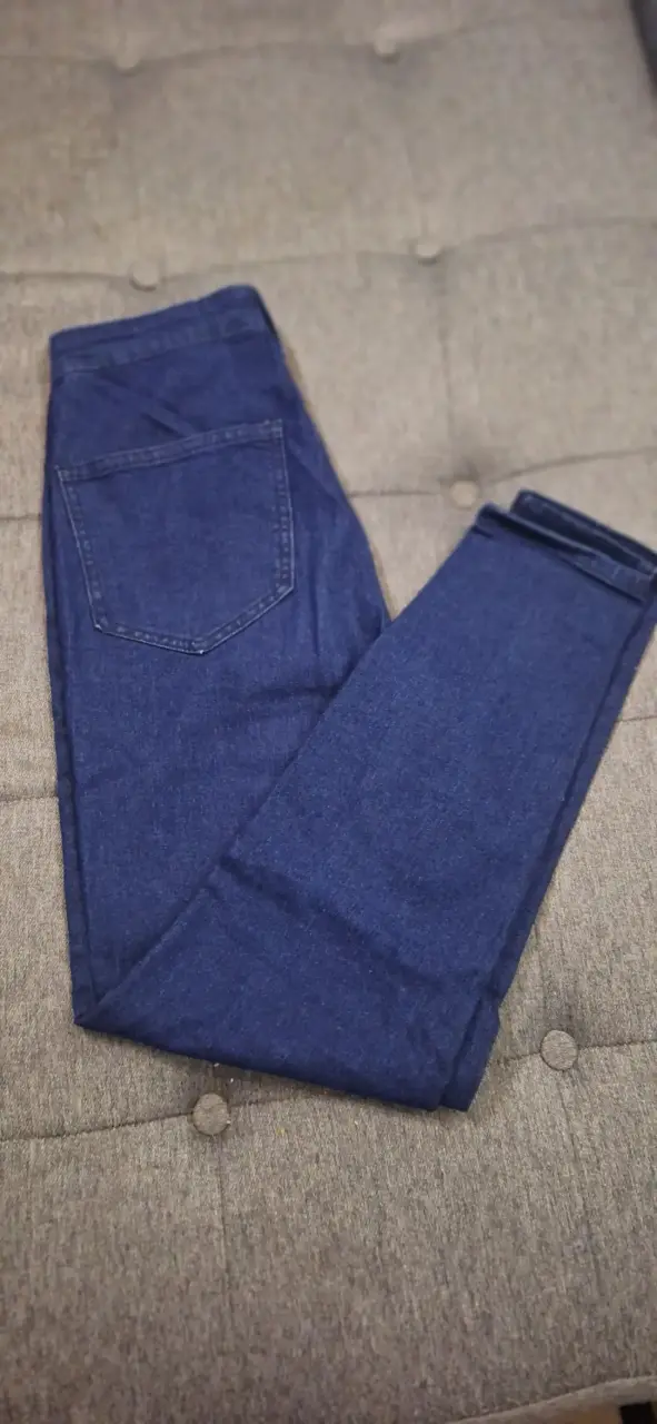 Jeans de mezclilla azul para mujer - 2
