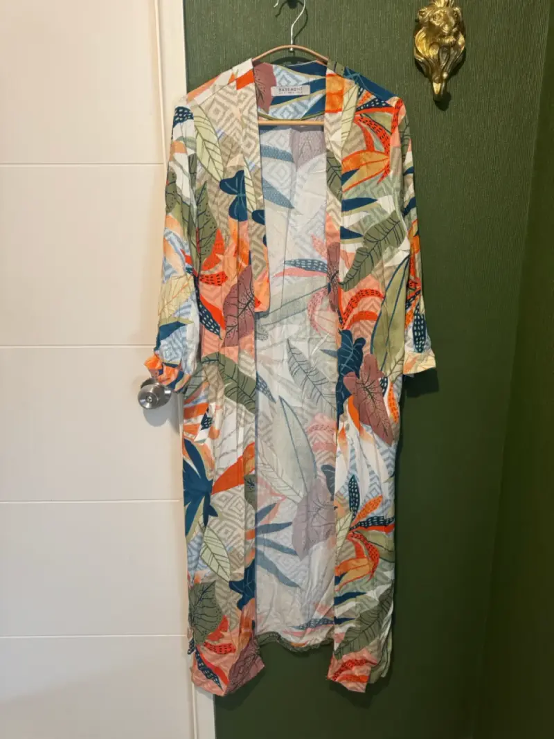 Kimono estampado floral Basement talla M - 1
