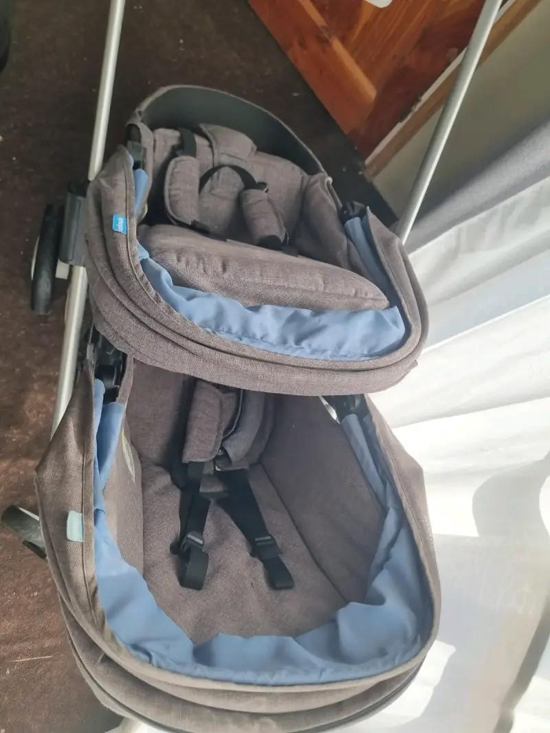 Coche Doble para Bebé Infanti Gris - 5