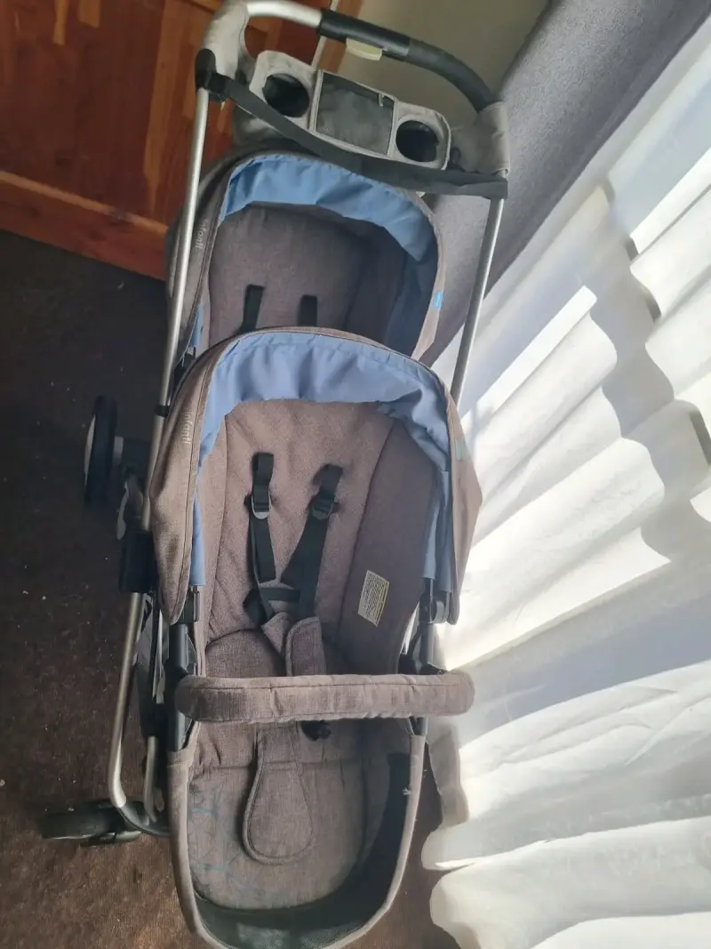 Coche Doble para Bebé Infanti Gris - 6