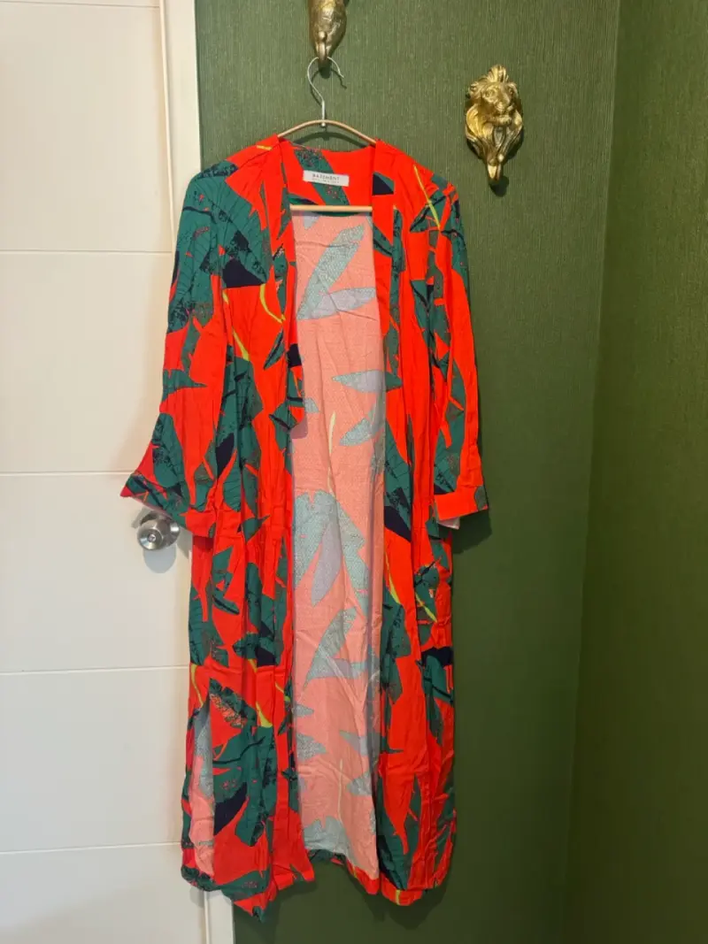 Kimono estampado tropical para mujer - 1
