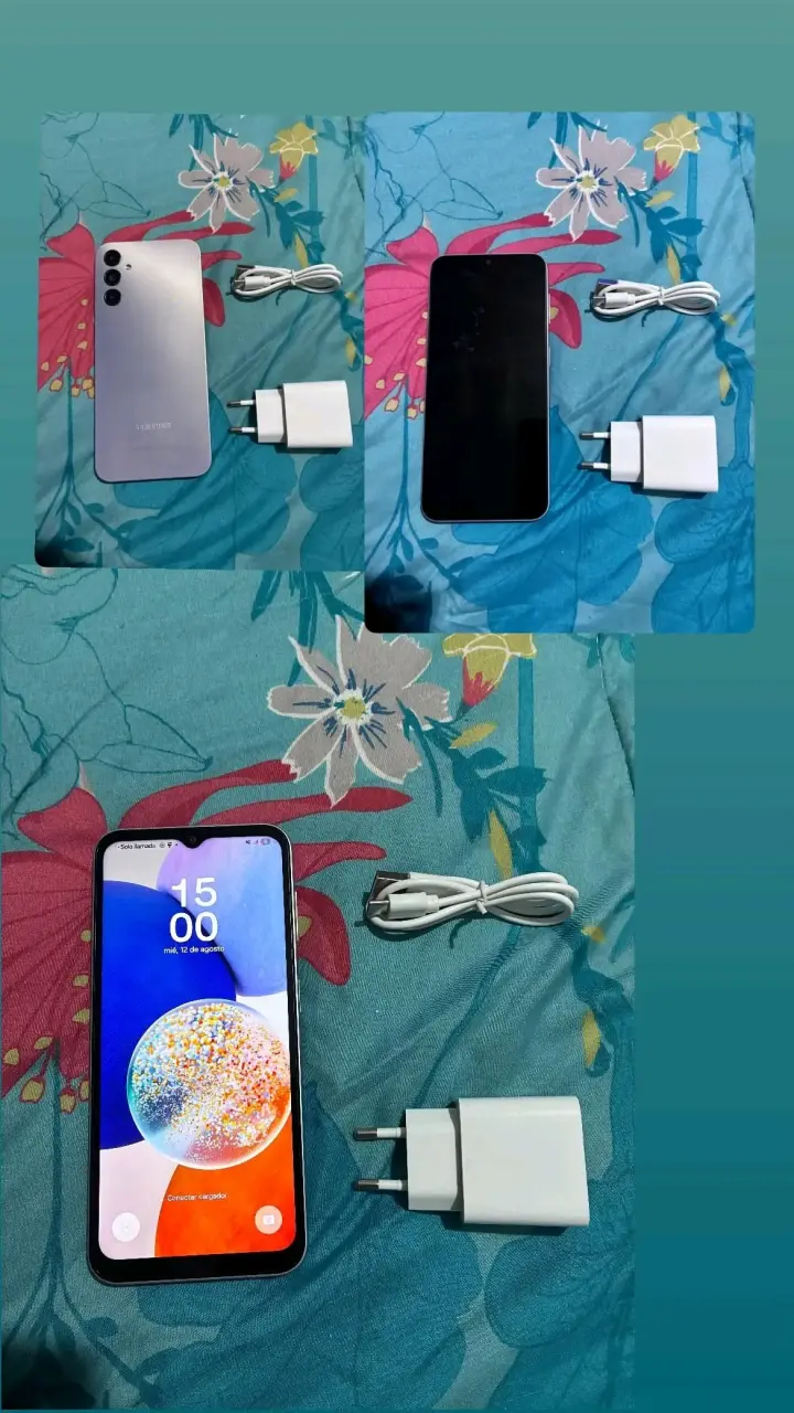 Samsung Galaxy A14 con cargador