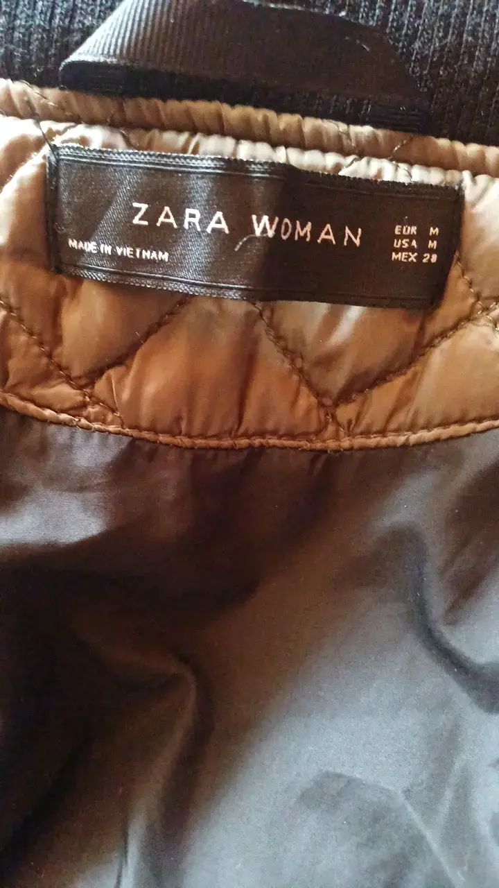 Abrigo acolchado marrón Zara Woman talla M - 2