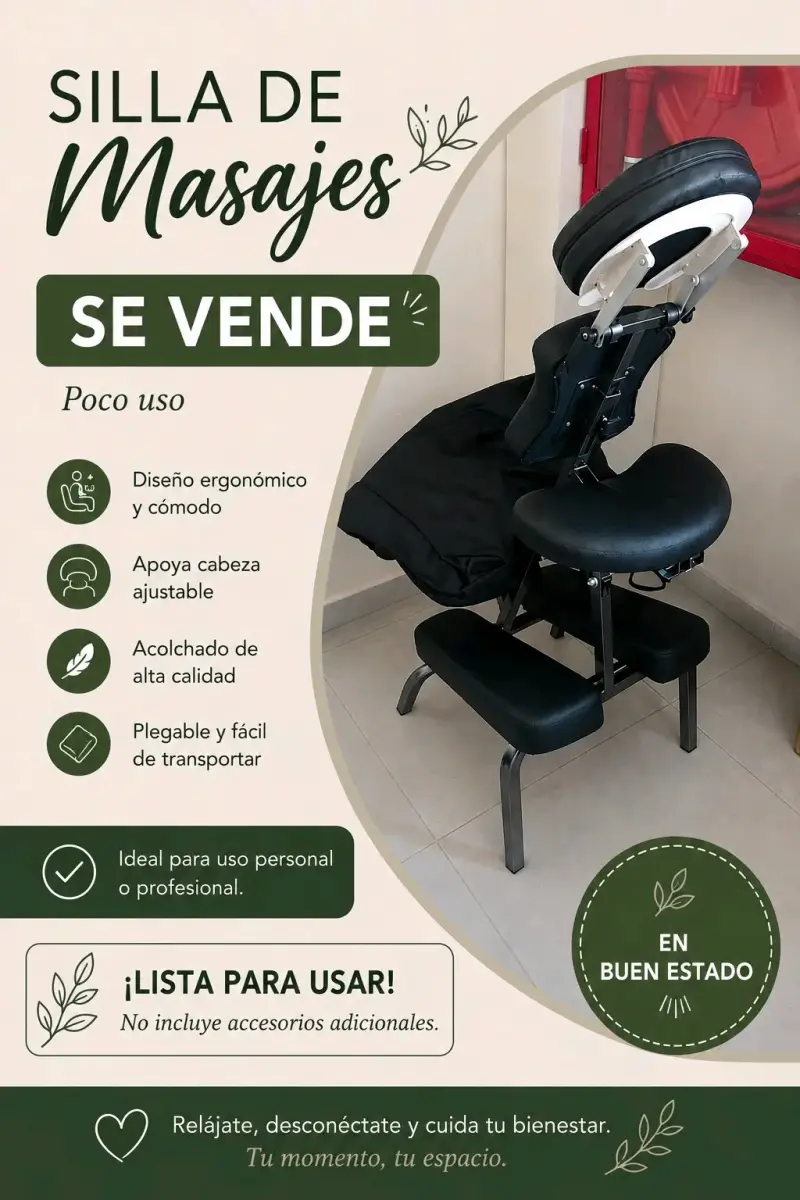 Silla de Masajes Ergonómica Plegable en Buen Estado