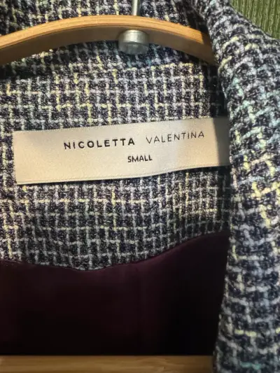 Blazer corto Nicoletta Valentina a cuadros - miniatura 2