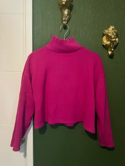Suéter Fucsia de Cuello Alto Zara Talla M - miniatura 2