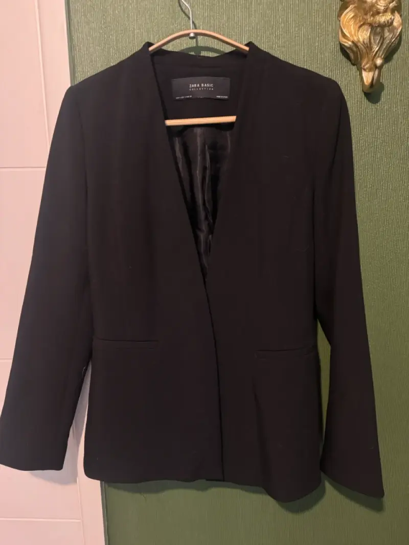 Blazer negro Zara Basic para mujer - 1