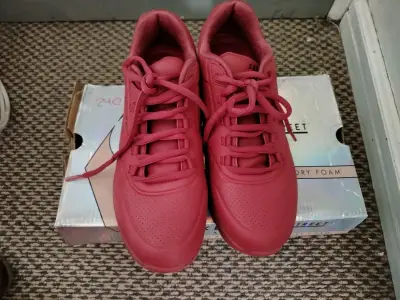 Zapatillas Skechers Street rojas con memory foam - miniatura 3