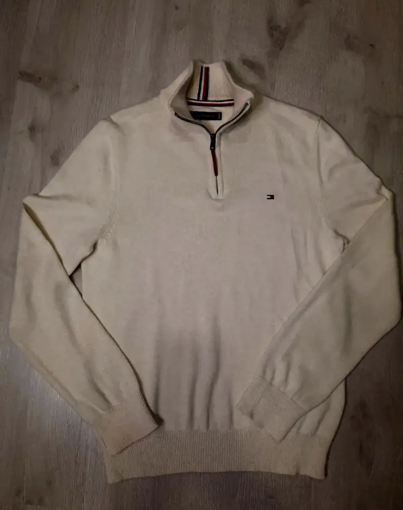 Suéter beige con cierre medio Tommy Hilfiger - 2