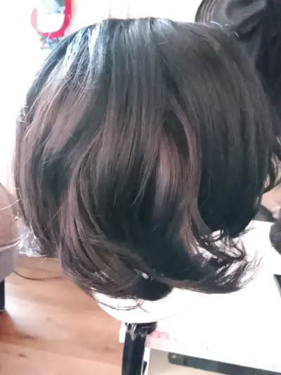 Peluca nueva corte bixie, negra - miniatura 2