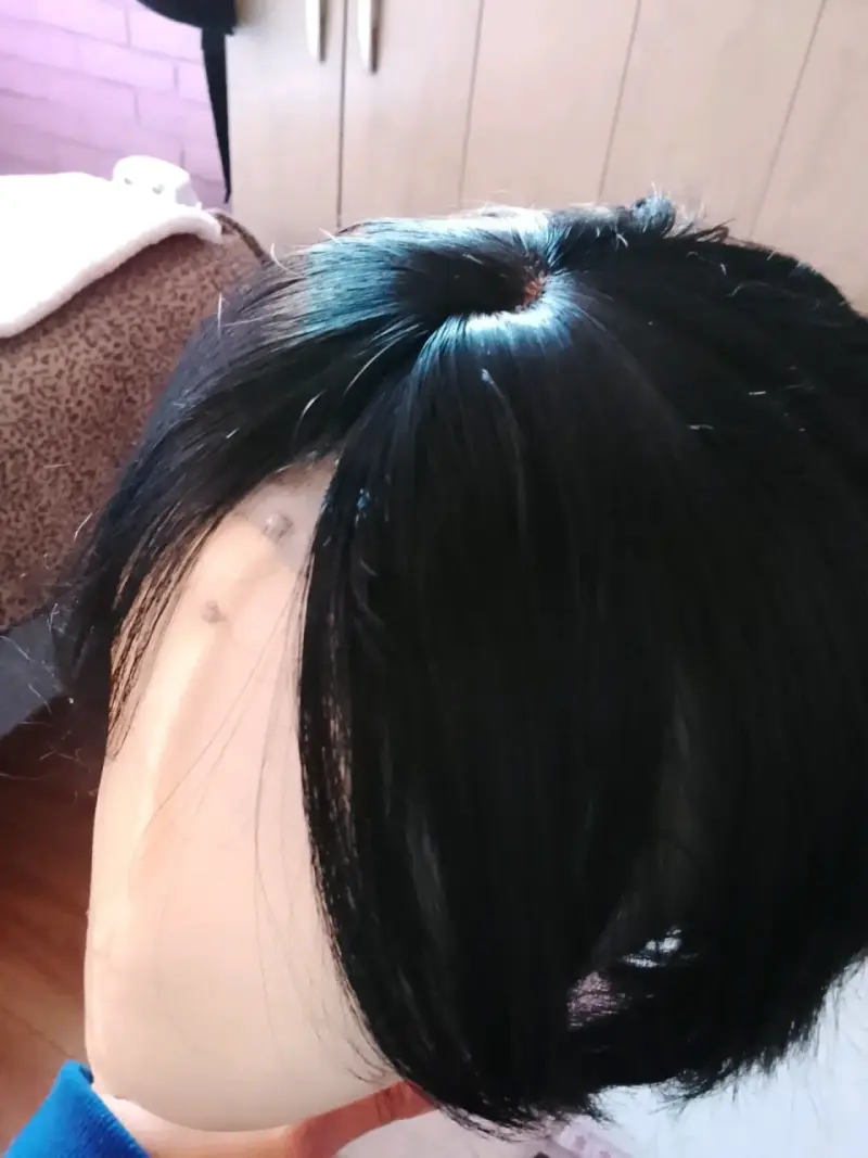 Peluca nueva corte bixie, negra - 3