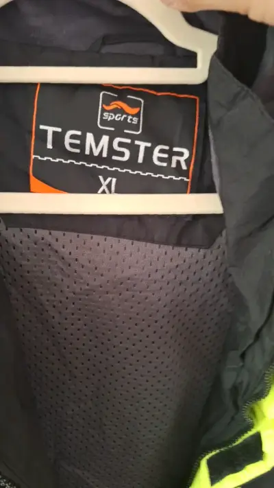 Chaqueta deportiva negra y verde Temster XL - miniatura 2