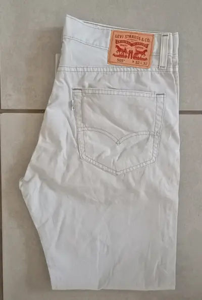Jeans Levi's 505 beige talla 32 (44 Chile) - miniatura 1
