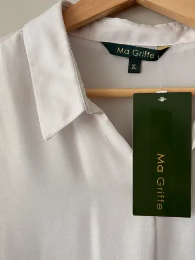 Blusa Blanca Ma Griffe Talla XL - miniatura 2