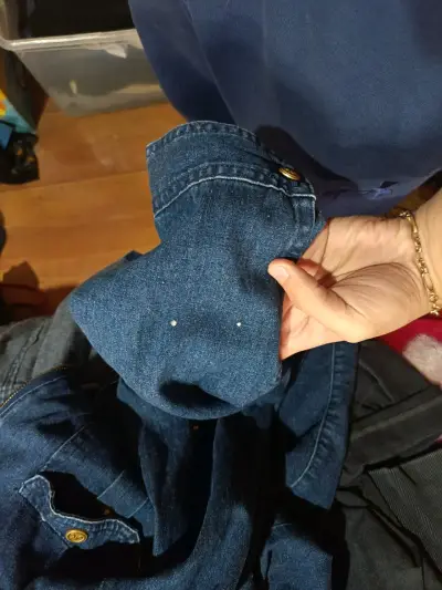 Chaqueta de mezclilla azul Miss Tina con bolsillos - miniatura 5