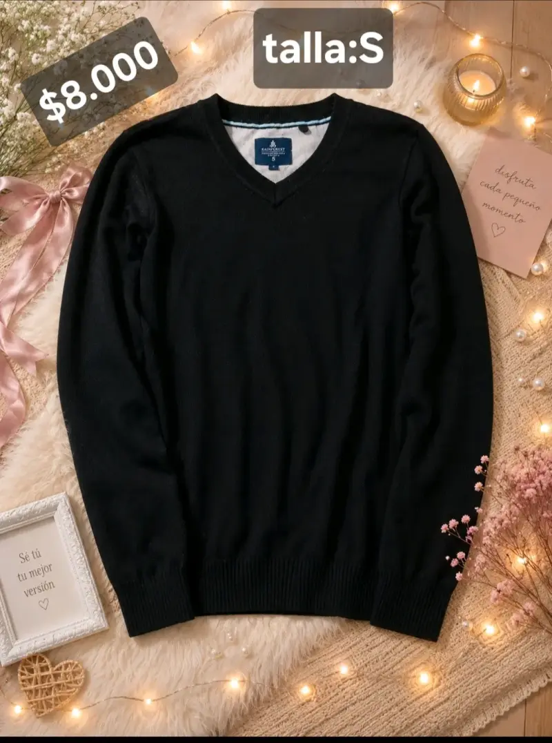 Suéter negro de hombre talla S