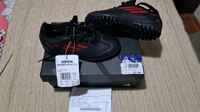 Zapatillas de fútbol Adidas Deportivo III TF J negras - miniatura 2