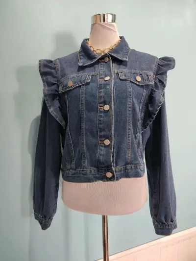 Chaqueta mezclilla vuelitos - miniatura 1