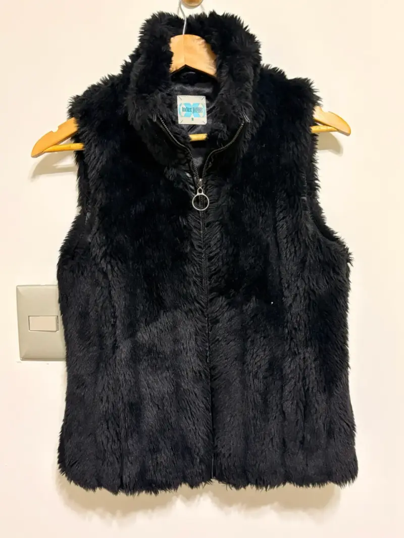 Chaleco de piel sintética negro Index Jeans - 1