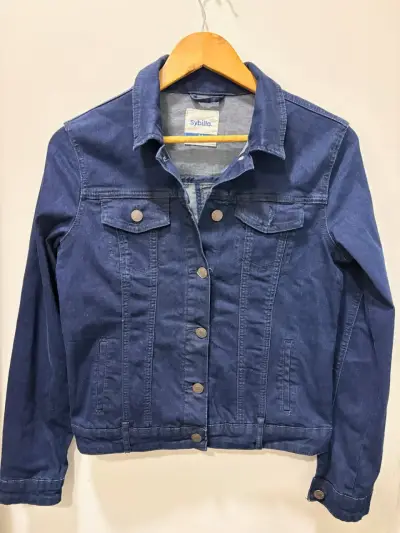 Chaqueta de mezclilla azul para mujer Sybilla - miniatura 1