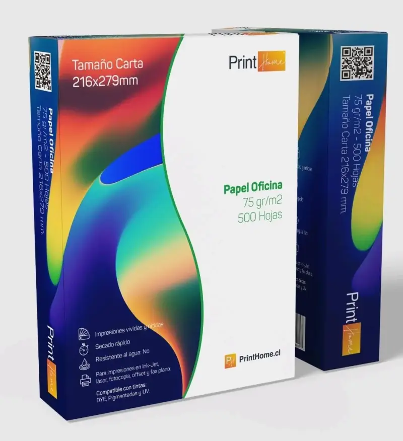 Caja de Papel Oficina Tamaño Carta PrintHome 500 Hojas - 2