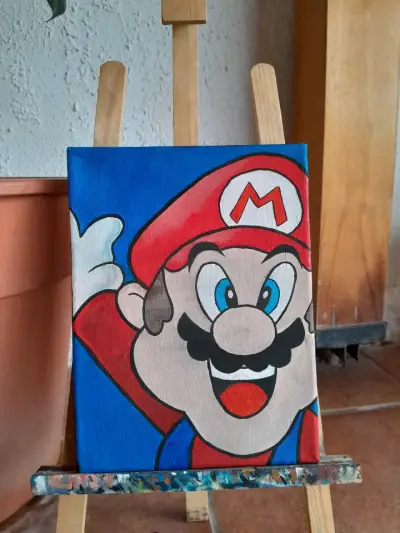 Cuadro Pintado a Mano Paisaje Montañoso - miniatura 4