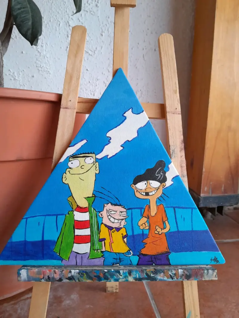 Cuadro Pintado a Mano Paisaje Montañoso - 5