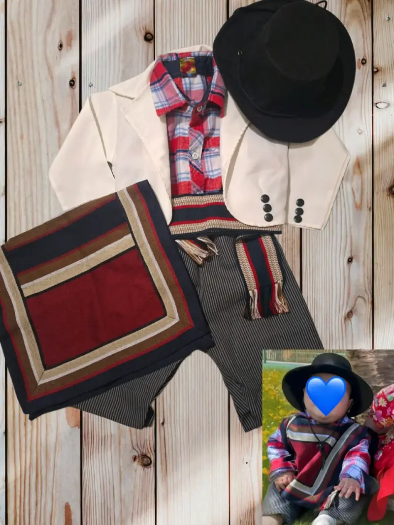 Traje de huaso para niño con sombrero