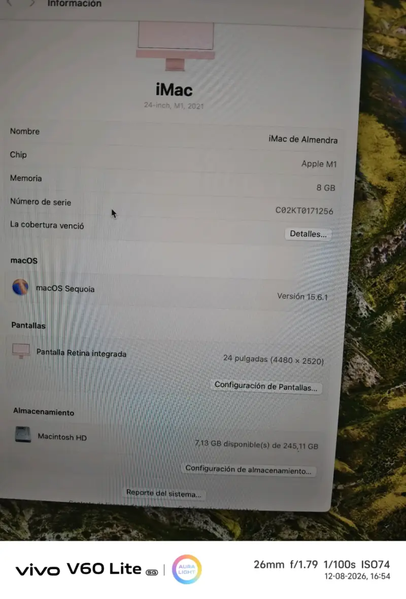 iMac 24 pulgadas M1 8GB de RAM - 2