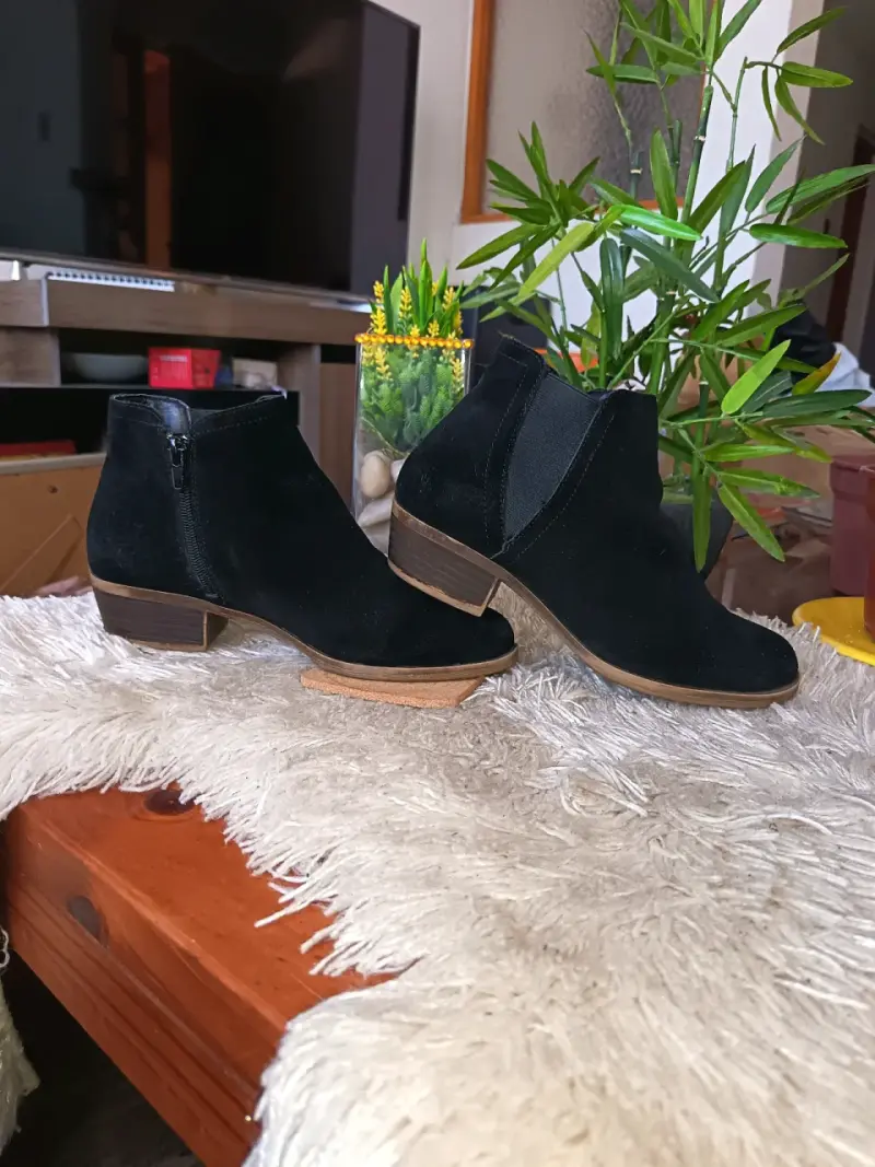 Botines de gamuza negros para mujer - 5