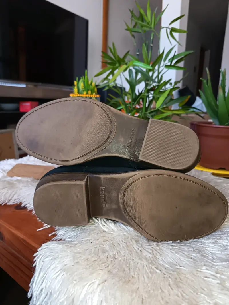 Botines de gamuza negros para mujer - 6