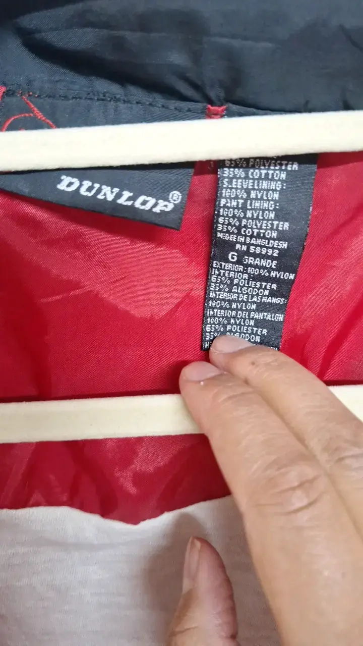 Cortaviento rojo y negro Dunlop para hombre - 3