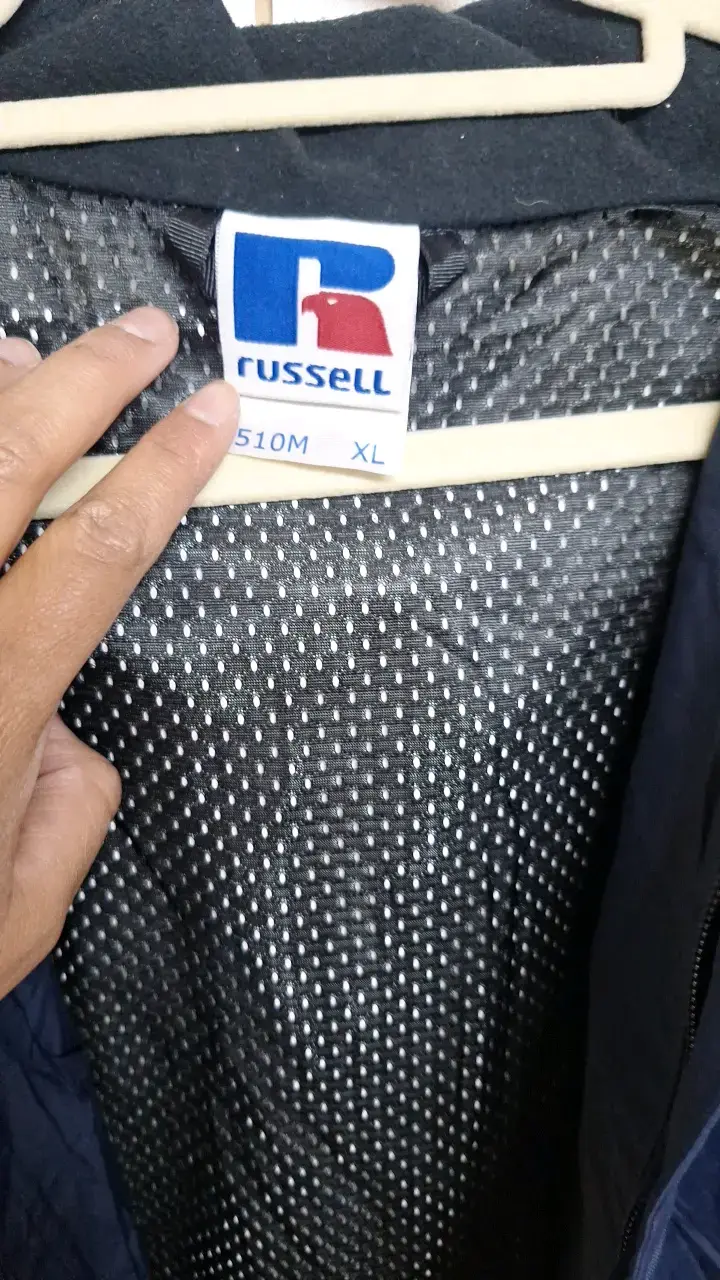Chaqueta azul con capucha Russell talla XL - 2