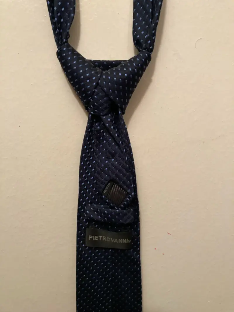 Corbata Azul con diseño de puntos Pietrovanni - 3