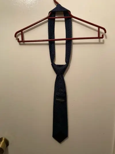 Corbata Azul con diseño de puntos Pietrovanni - miniatura 4