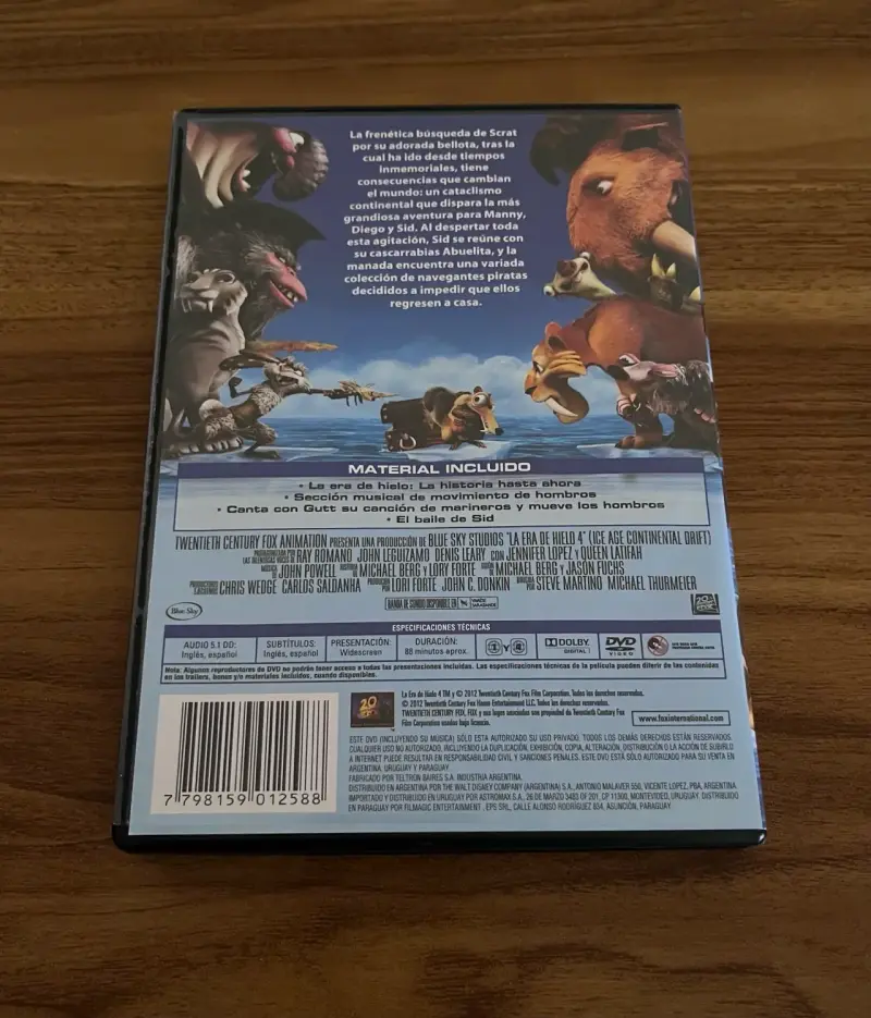 DVD original La Era de Hielo 4 en Español - 3