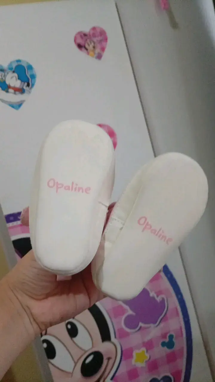 Zapatos de bebé rosados con lazo Opaline - 2